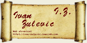 Ivan Zulević vizit kartica